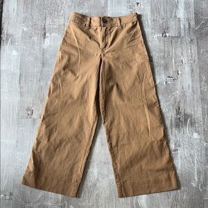 H&M Brown Cropped Wide Leg Pants